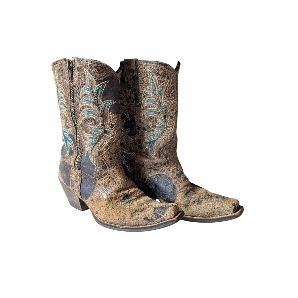 Ariat Rustler Womens Distress Cow Boots US 6.5 B